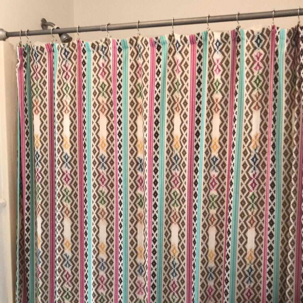 Boho Fabric Shower Curtain